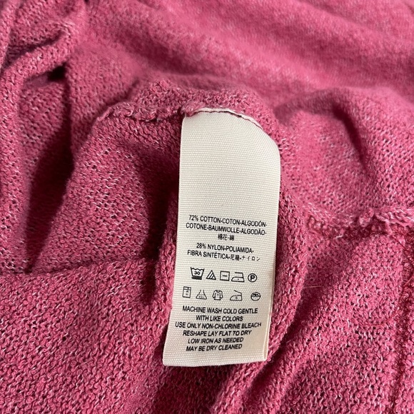 Free People We The Free Stay With Me Hacci Top Size Small in Raspberry Pink - Picture 13 of 13